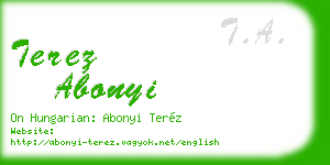 terez abonyi business card